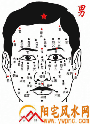 男人面部痣的位置与命运图 男人面部痣的位置与命运图